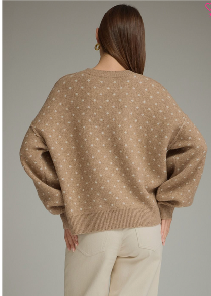 Hazel Polka Dot Long Sleeve Sweater