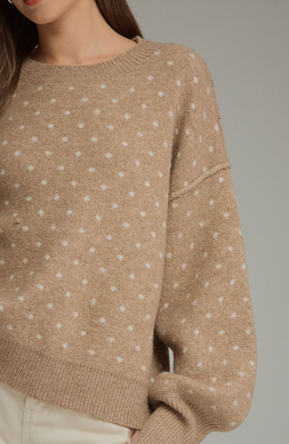 Hazel Polka Dot Long Sleeve Sweater