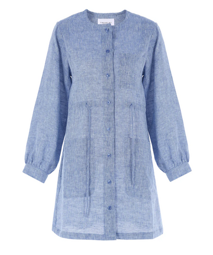 FINAL SALE The Mason Dress in Denim Linen