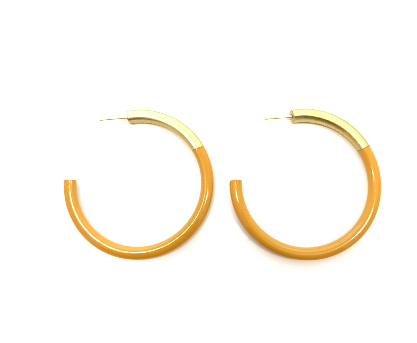 FINAL SALE Elizabeth Large Hoop Earring in Harvest Gold