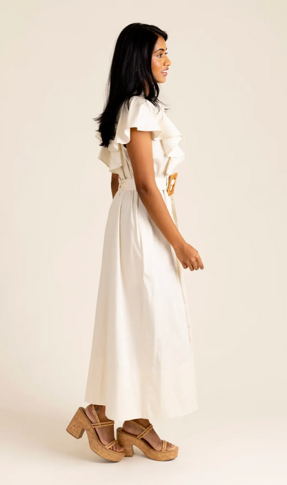 Final Sale-Rose Dress in Ivory