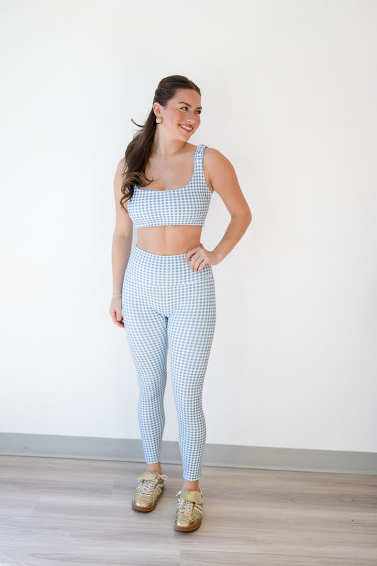 Gingham Ruched Bra Top