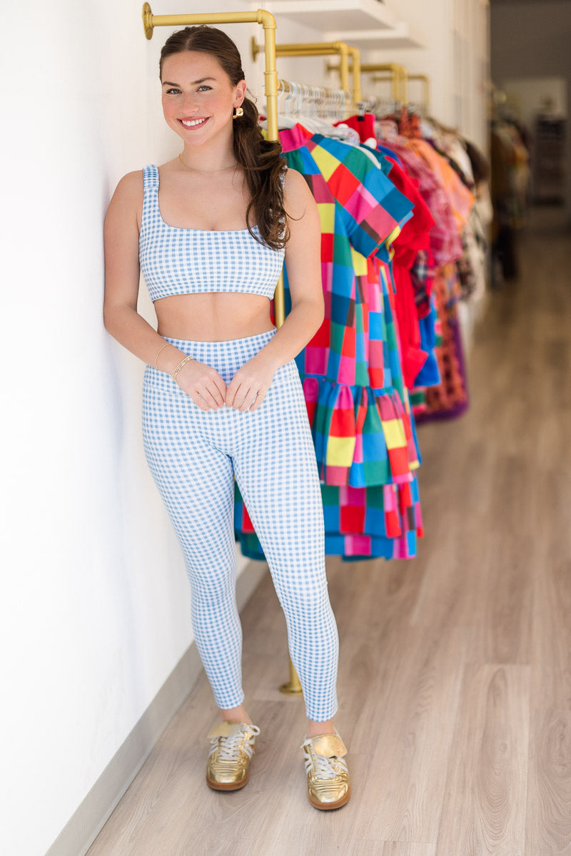 Gingham Ruched Bra Top