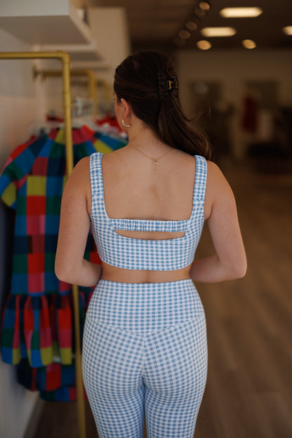 Gingham Ruched Bra Top