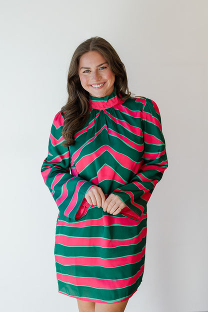 FINAL SALE Emery Dress in Ziggy Palm