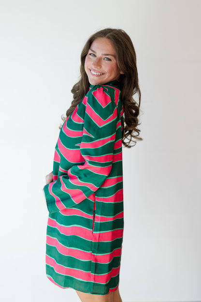 FINAL SALE Emery Dress in Ziggy Palm