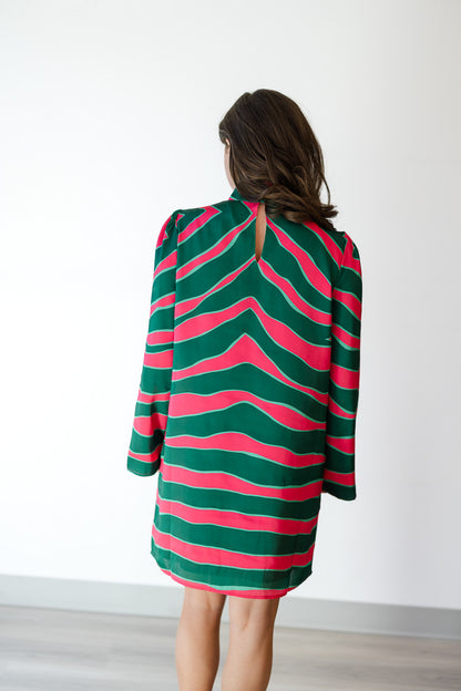 FINAL SALE Emery Dress in Ziggy Palm
