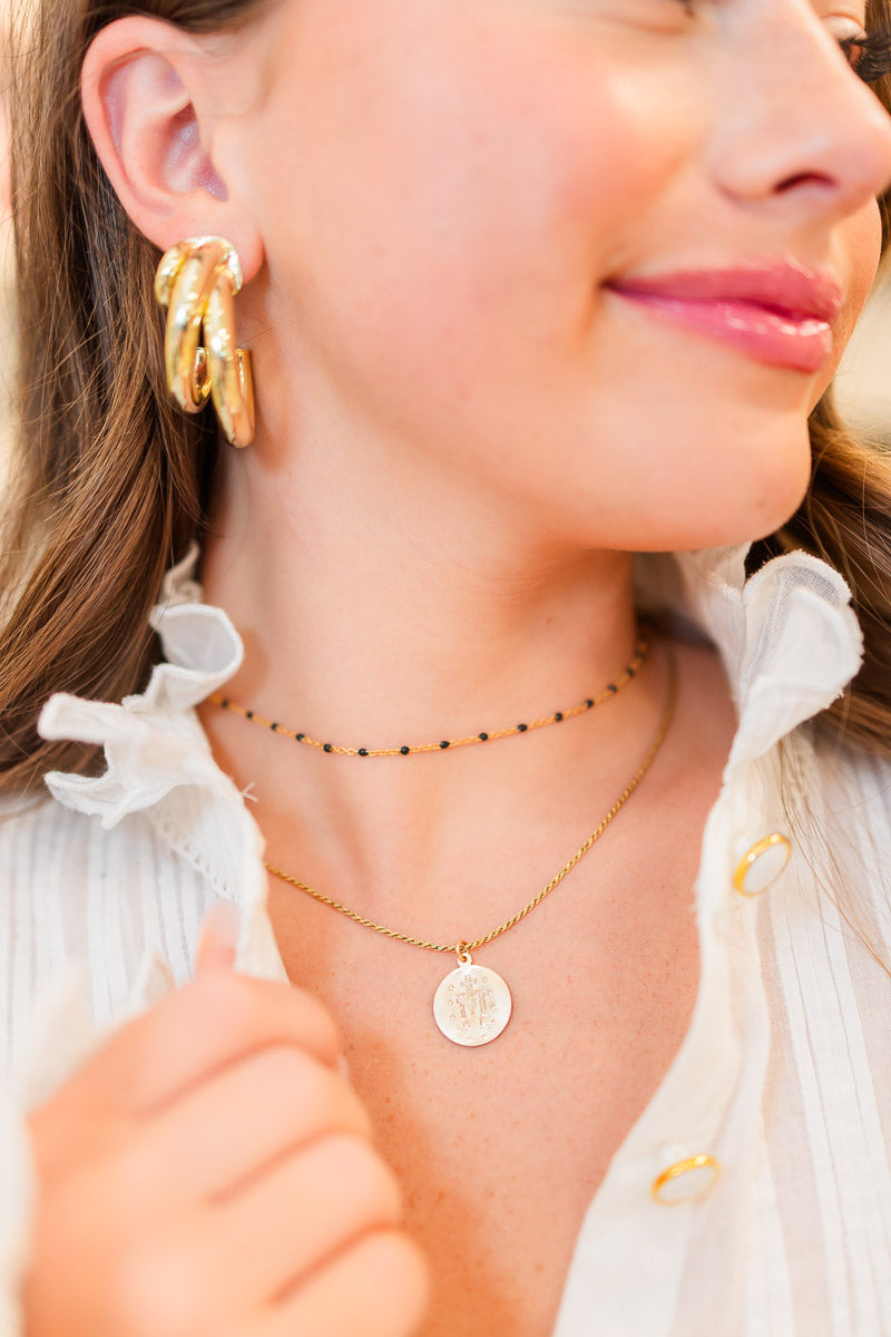 Gold Beaded Choker