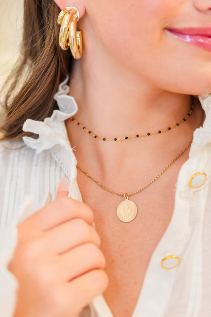 Gold Beaded Choker