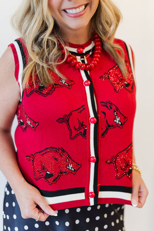 Arkansas Rhinestone Vest