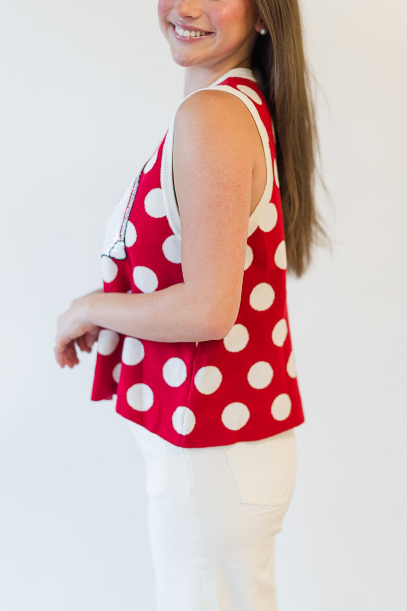 Arkansas Polka Dot Helmet Knit Tank