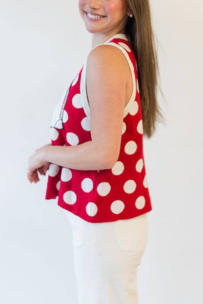 Arkansas Polka Dot Helmet Knit Tank