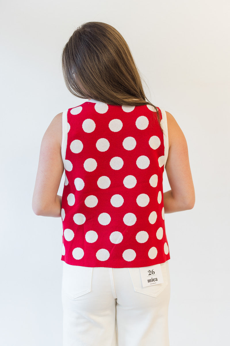 Arkansas Polka Dot Helmet Knit Tank