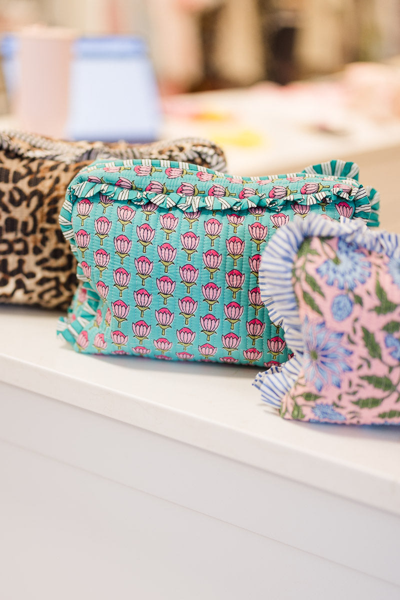 Quilted Toiletry Tote Bags