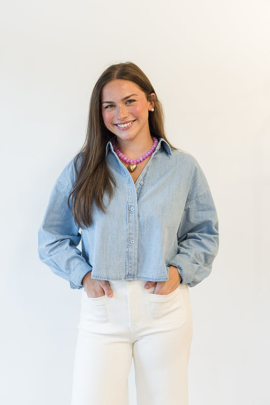 Kacey Chambray Denim Button Up