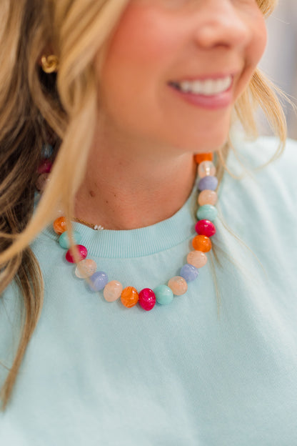 Chunky Beaded Multi Color Necklaces