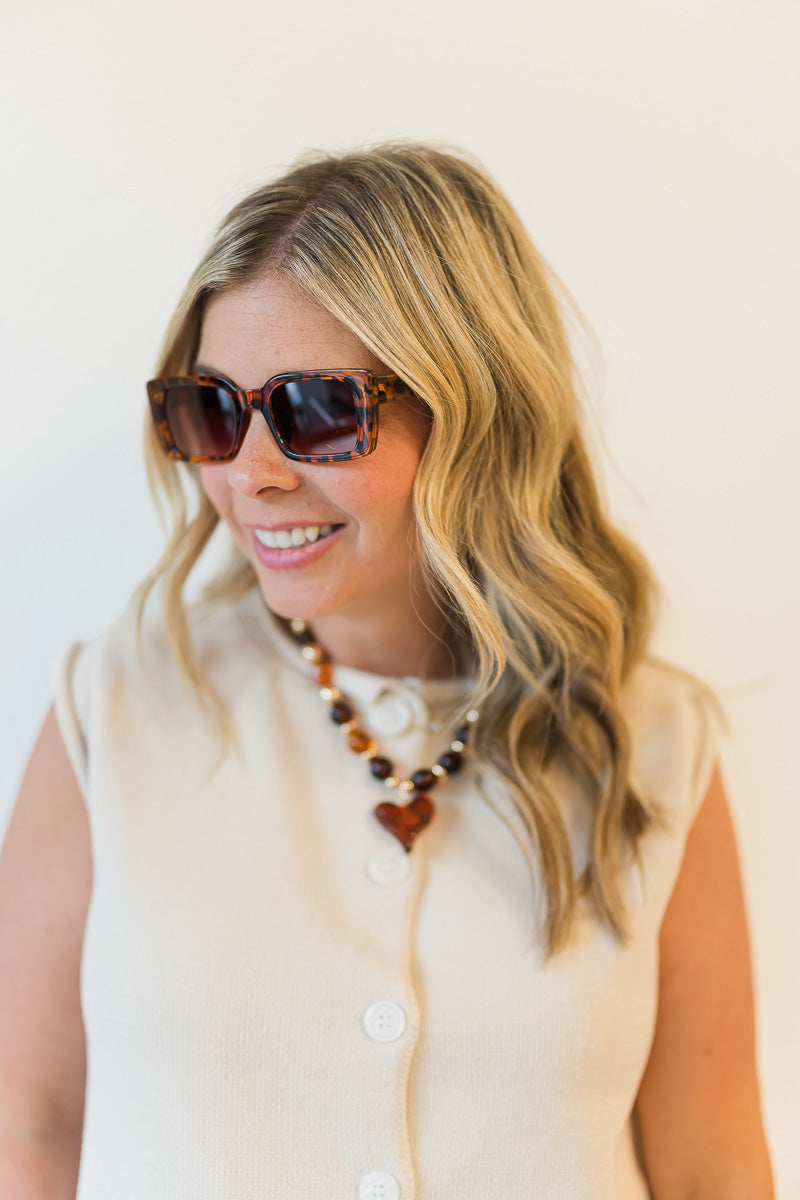 Tortoise Rectangle Sunglasses
