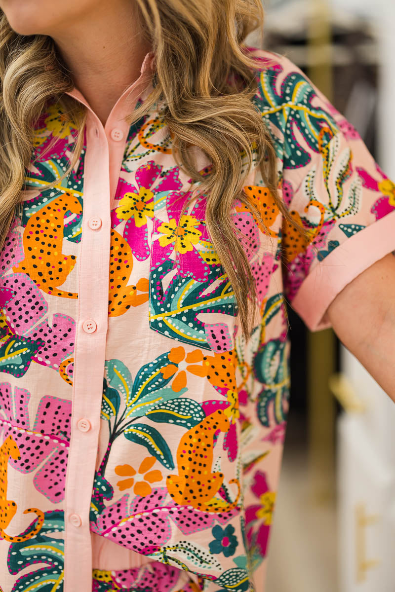 Jungle Chaos Button Up