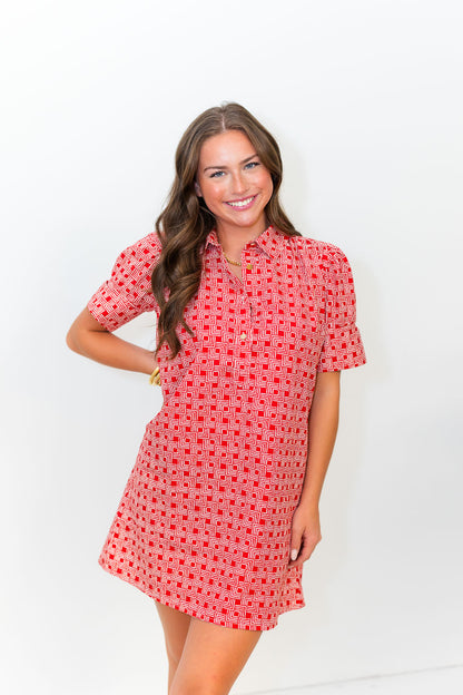 FINAL SALE Everything Red Square Dress