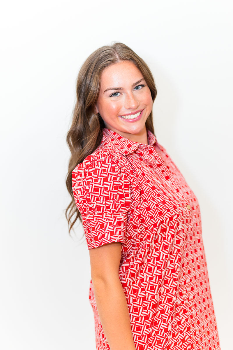 FINAL SALE Everything Red Square Dress