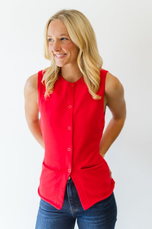 Finnley Knit Button Up Pocket Vest