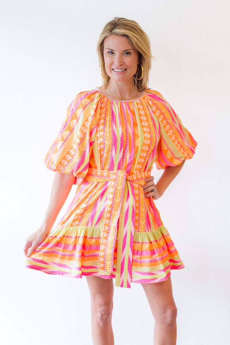 Thea Dress in Pink Driveway
