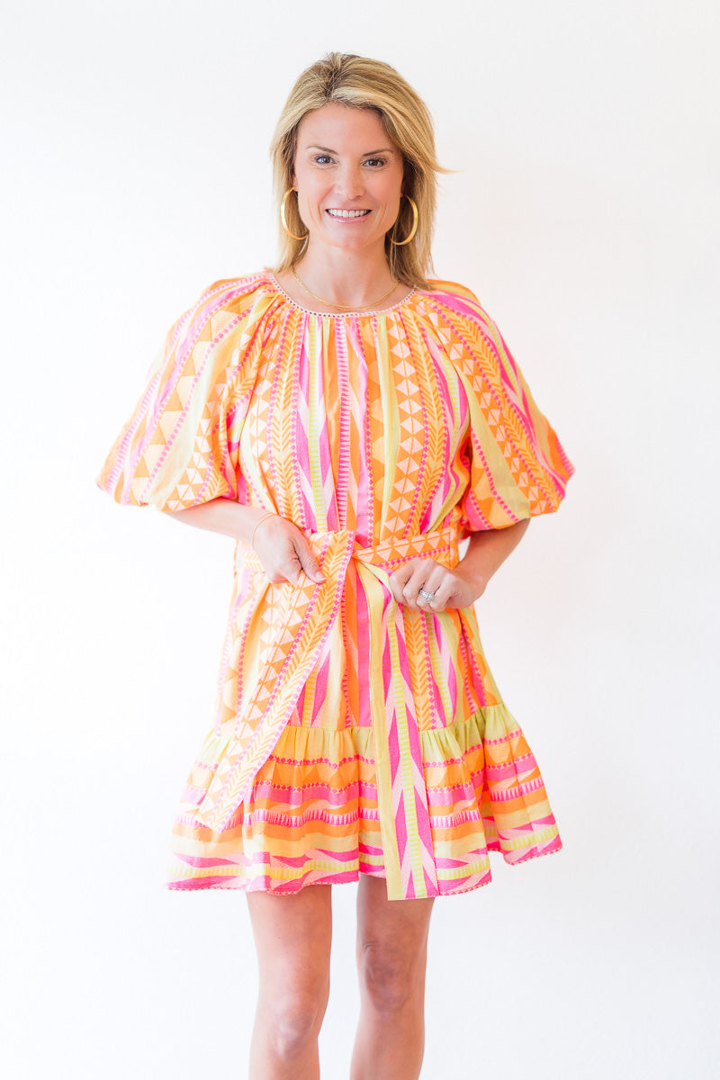 Thea Dress in Pink Driveway