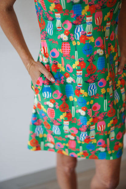 Azalea Dress in Green Chantilly