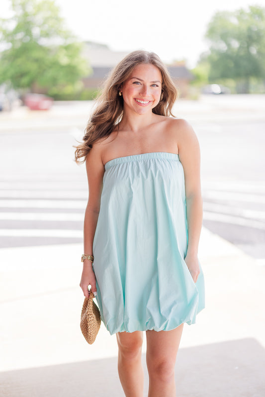 Kaia Dress in Aqua