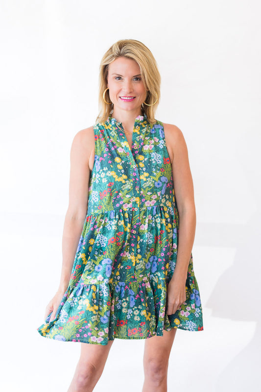 Floral Button Down Mini Dress
