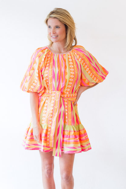 Thea Dress in Pink Driveway