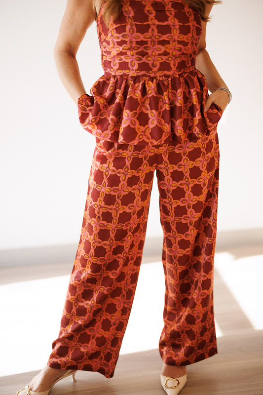 Chainlink Wide Leg Pant