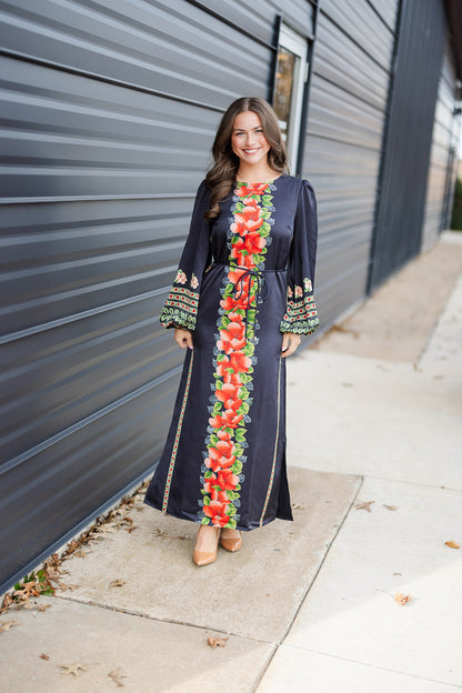 FINAL SALE Dawn Maxi Dress in Garland Stripe