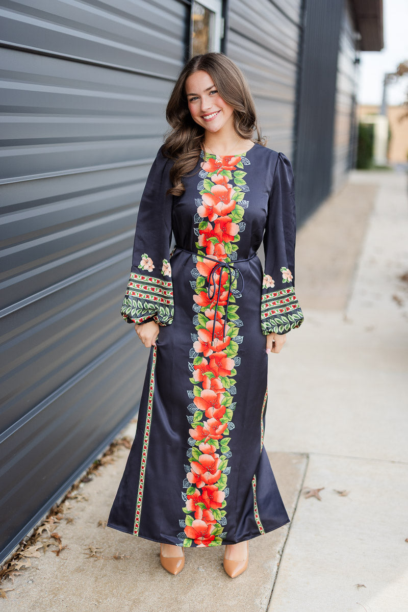 FINAL SALE Dawn Maxi Dress in Garland Stripe