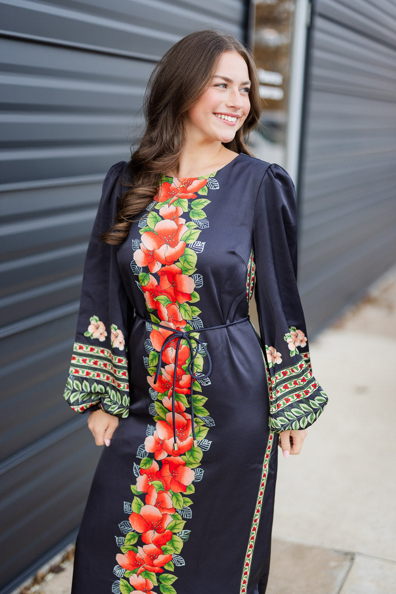 FINAL SALE Dawn Maxi Dress in Garland Stripe