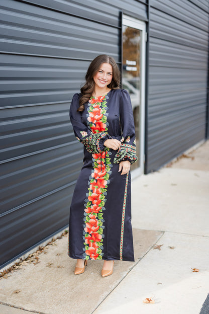 FINAL SALE Dawn Maxi Dress in Garland Stripe