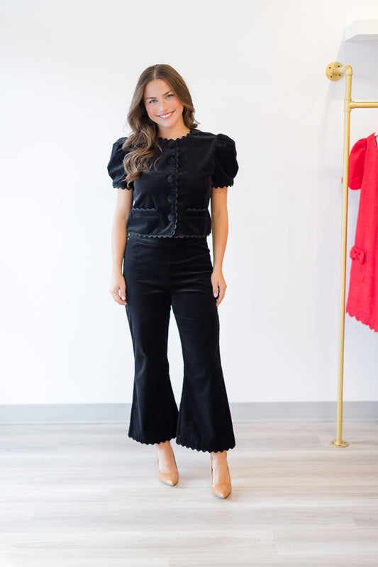 Jojo Pants in Black Velvet