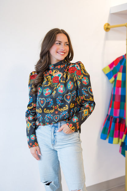 FINAL SALE Scarlett Top in Davinci