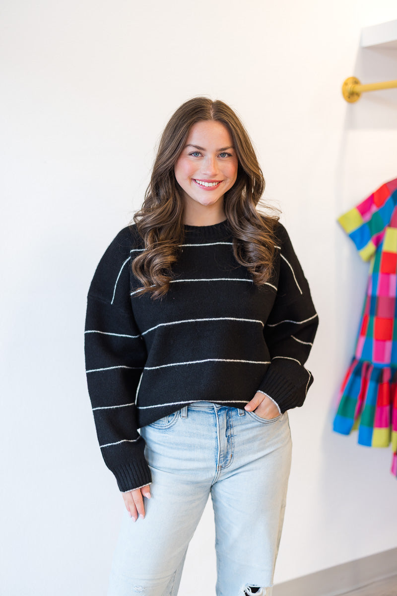 Riddley Knit Stripe in Black