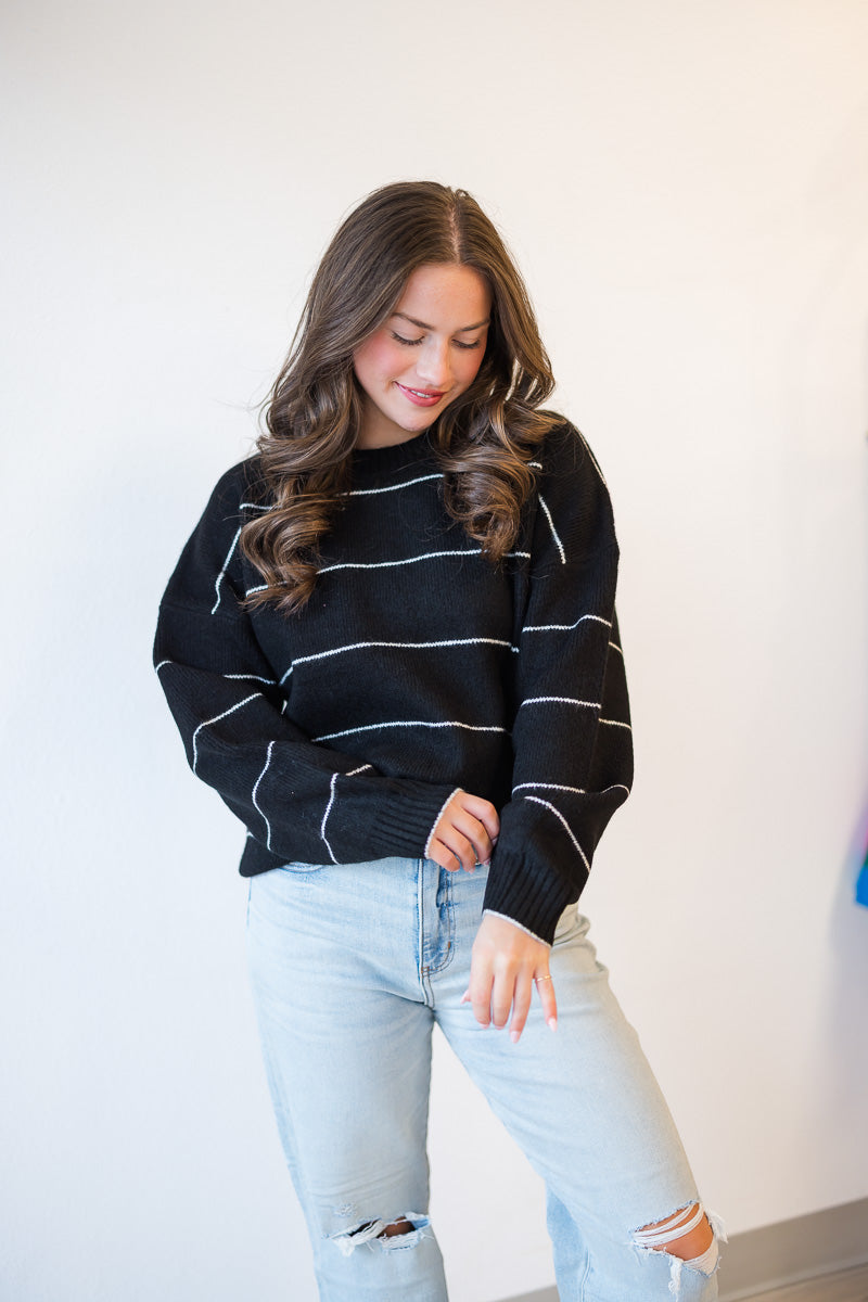 Riddley Knit Stripe in Black