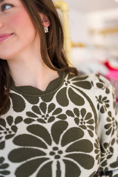 Final Sale-Palermo Green Knit Top