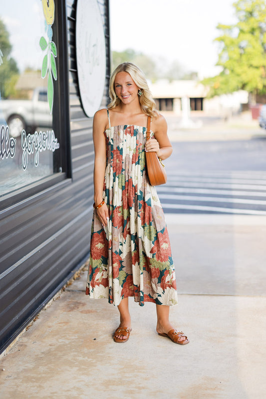 Kristen Fall Floral Maxi Dress