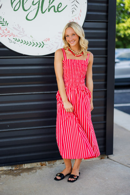 Cherry Striped Maxi
