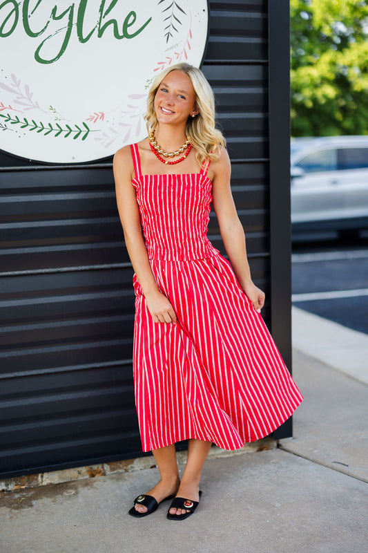 Cherry Striped Maxi