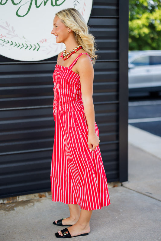 Cherry Striped Maxi
