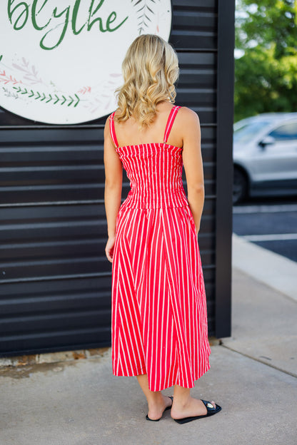 Cherry Striped Maxi