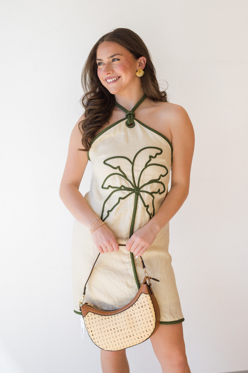 Sand Sleeveless Mini Dress