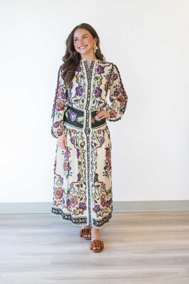 Rococo Flowers Cream Long Sleeve