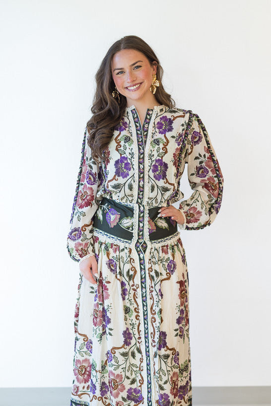 Rococo Flowers Cream Long Sleeve