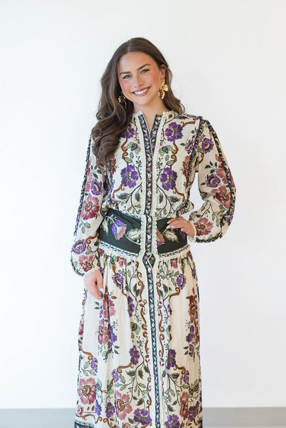 Rococo Flowers Cream Long Sleeve